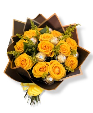 Golden Radiance Hand Bouquet 