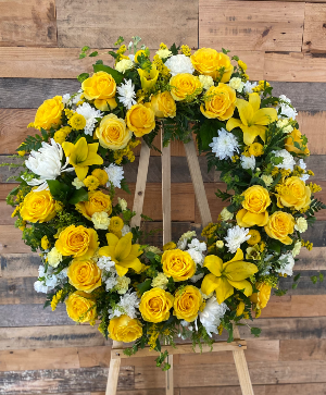 Golden Remembrance Wreath 
