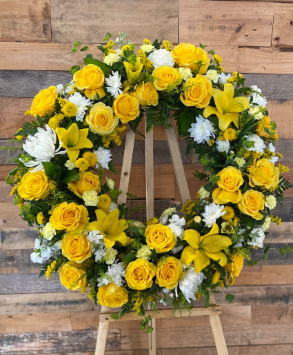 Golden Remembrance Wreath 