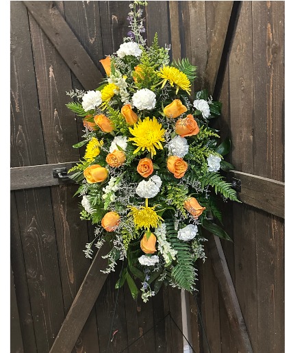 Golden Reverence Standing Spray