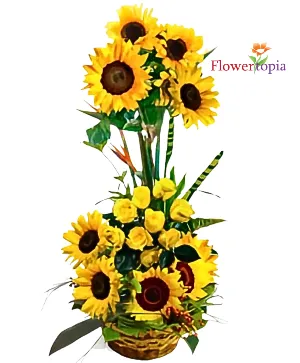 Golden Serenade Flower Arrangement