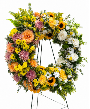 Golden Serenity  Standing Wreath
