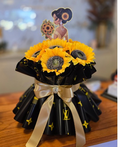 Golden Sunflower Elegance  Silk Sunflowers 