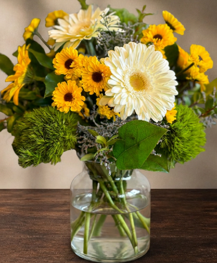 Golden sunset Mixed sunflower arrangement