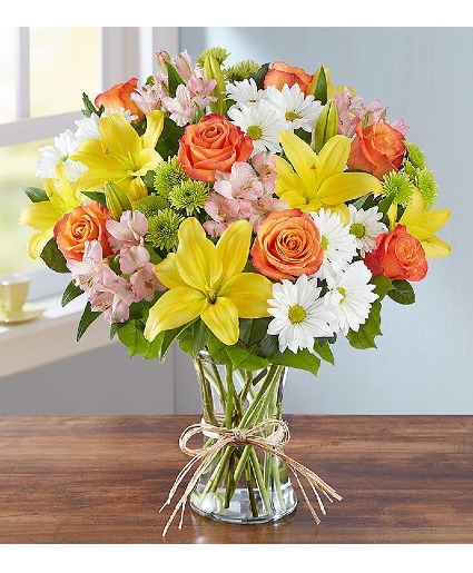 GOLDEN SUNSHINE VASED ARRANGEMENT