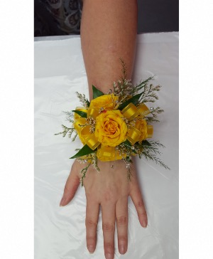 Golden Yellow Wristlet