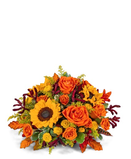 Goldenrod Harvest Centerpiece Flower Arrangement