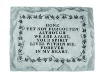 Gone Yet Not Forgotten Memorial  Stone - imcluding stand
