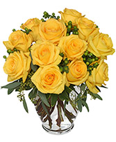 Good Morning Sunshine Roses Arrangement
