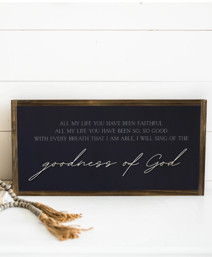 Goodness of God wall art