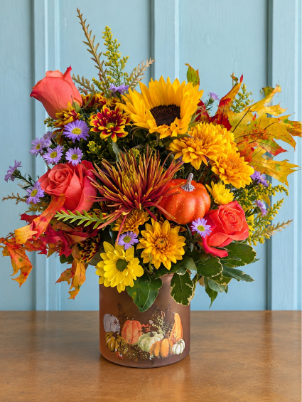 GOURD-GEOUS HARVEST WEEKLY SPECIAL FLOWER ARRANGEMENT