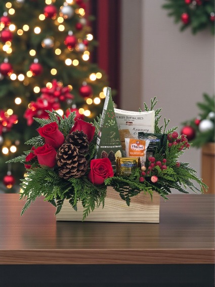 Sweet Christmas Box Christmas Arrangement #17-2025