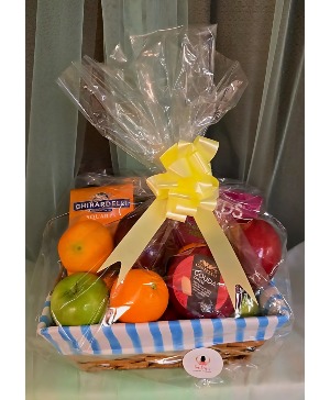 Gourmet Fruit, crackers, cheese basket  Food basket
