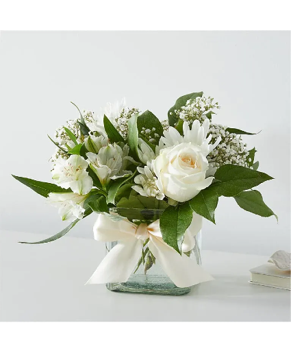 Graceful Bouquet Clear cube arrangement