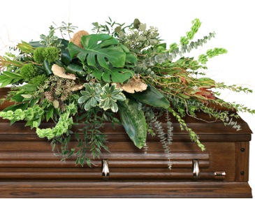 Graceful Comfort Casket Spray in Laguna Niguel, CA | Reher's Fine Florals And Gifts