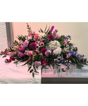 Meadow of Memories Casket Spray in Mechanicsville, VA | Christy's Cottage - Home of Flowers by Zoie
