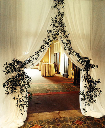Graceful Greenery Curtain Accents in Saint Simons Island, GA | A COURTYARD FLORIST
