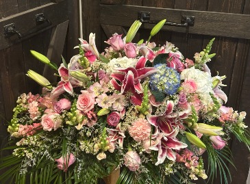 Graceful Horizon Casket Spray in Moncks Corner, SC | Mama and Me Flowershack