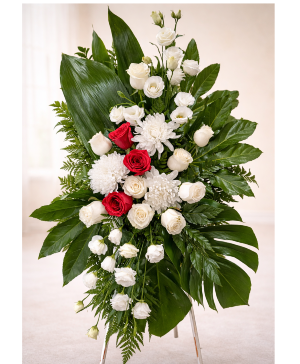 Graceful White & Red Tribute 