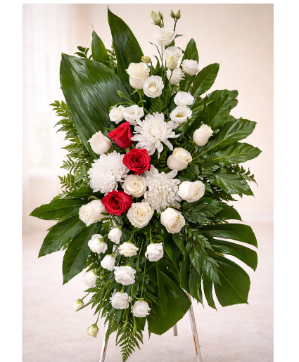 Graceful White & Red Tribute 