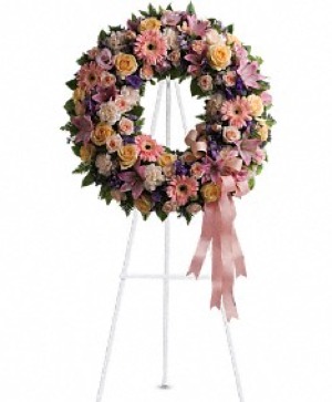 Graceful Wreath Funeral Standing Spray