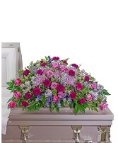 Gracefully Majestic Casket Spray Funeral Arrangement