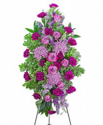 Gracefully Majestic Standing Spray Funeral Arrangement