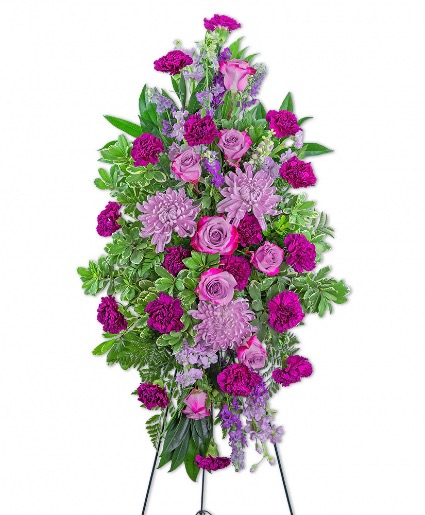 Gracefully Majestic Standing Spray Funeral Arrangement