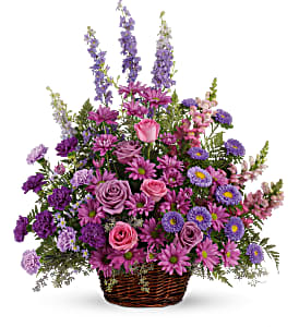 Gracious Lavender Basket Sympathy