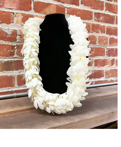 Graduation Lei (While Supplies Last) Double White Orchid