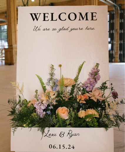 Grafted Floral Welcome Sign- Meadow Style Wedding