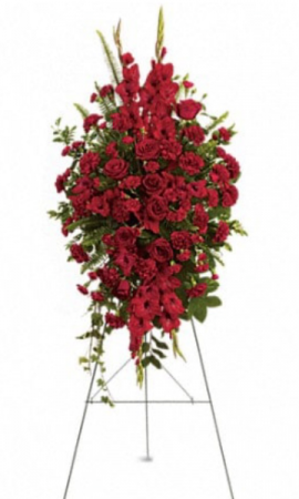 Crimson Tribute Stand sold separately  Standing spray 