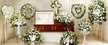 Grand White Collection Funeral in Hesperia, CA | FAIRY TALES FLOWERS & GIFTS