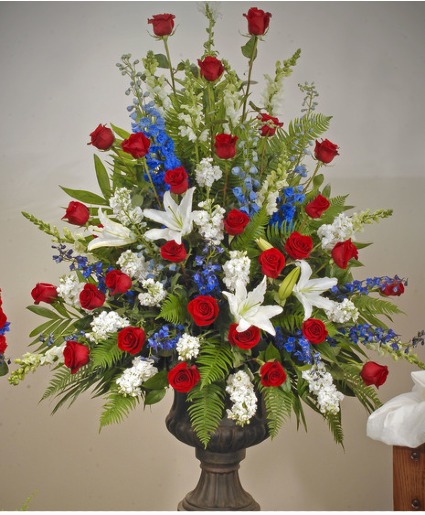 Grandeur of Honor Standing Sympathy Arrangement 