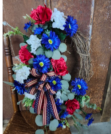 Grapevine Patriotic  Grapevine Wreath 