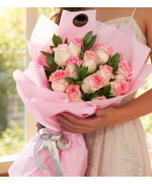 Gratitude Rose  Wrapped Bouquet