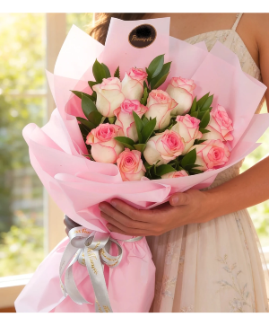 Gratitude Rose  Wrapped Bouquet