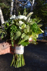green bridal bouqet wedding