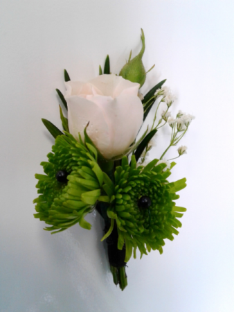 Green Envy Boutonniere 