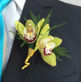 Green Orchid Boutonniere