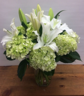 Green & White Celebration Arrangement