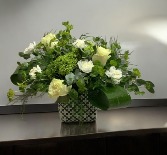 Green & White Serenity Arrangement for the home or service