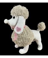 Grey poodle Plush