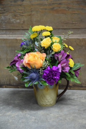 Guess "Hoo"  Owl Mug Arrangement
