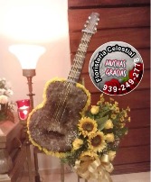 Guitarra forrada en flores flowers design