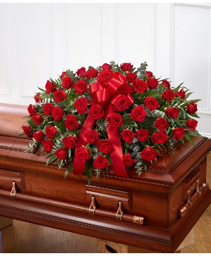 HALF CASKET COVER RED ROSE 