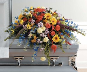 Half Couch Traditional Spray Funeral