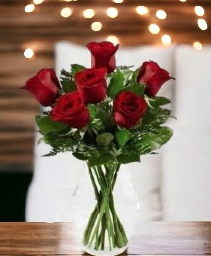Half Dozen Classic Roses Call for Availability Red Rose Arrangement