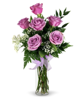 Half Dozen Lavender Rose Arrangement