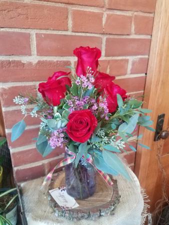 Half Dozen Red Roses  